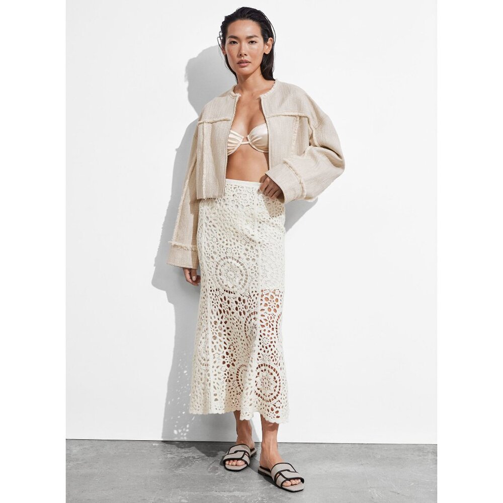 NWT & Other Stories Crocheted Midi Skirt